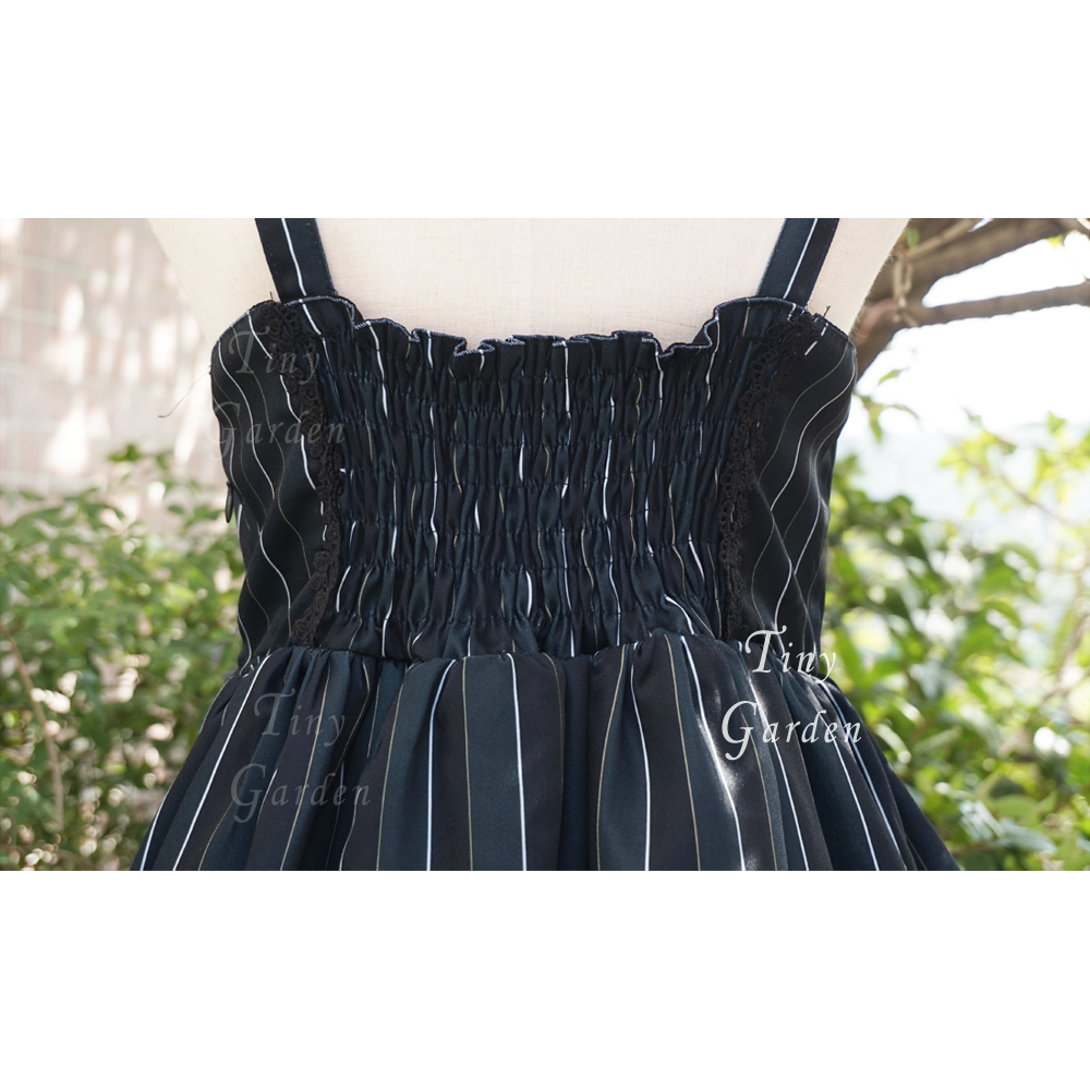 Vintage College Stripe Lolita Braces Lolita Dress