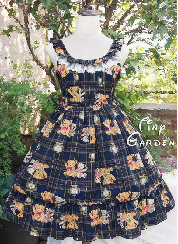 Cute girl Teddy Printing Vest Lolita Dress