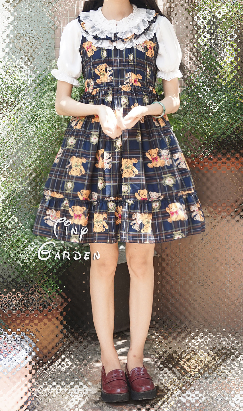 Cute girl Teddy Printing Vest Lolita Dress