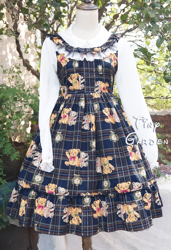 Cute girl Teddy Printing Vest Lolita Dress