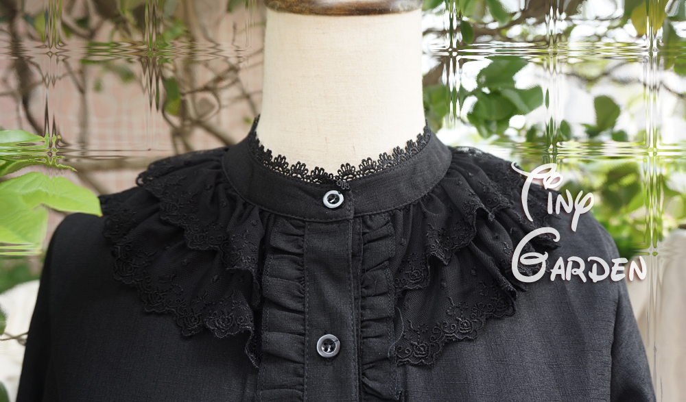 Chiffon Lace Double-deck Round Collar Long Sleeve Lolita Blouse
