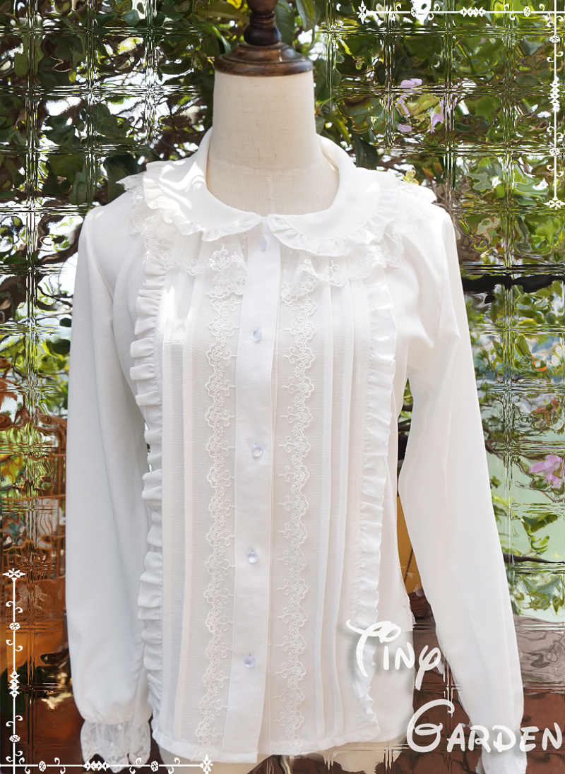 Chiffon Long Sleeve Multilayer Lace Lolita Blouse