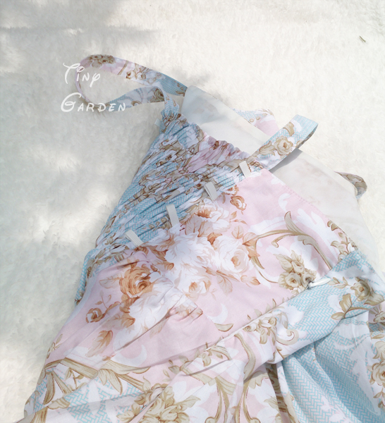 Classical Rose Victoria Printing Braces Lolita Dress
