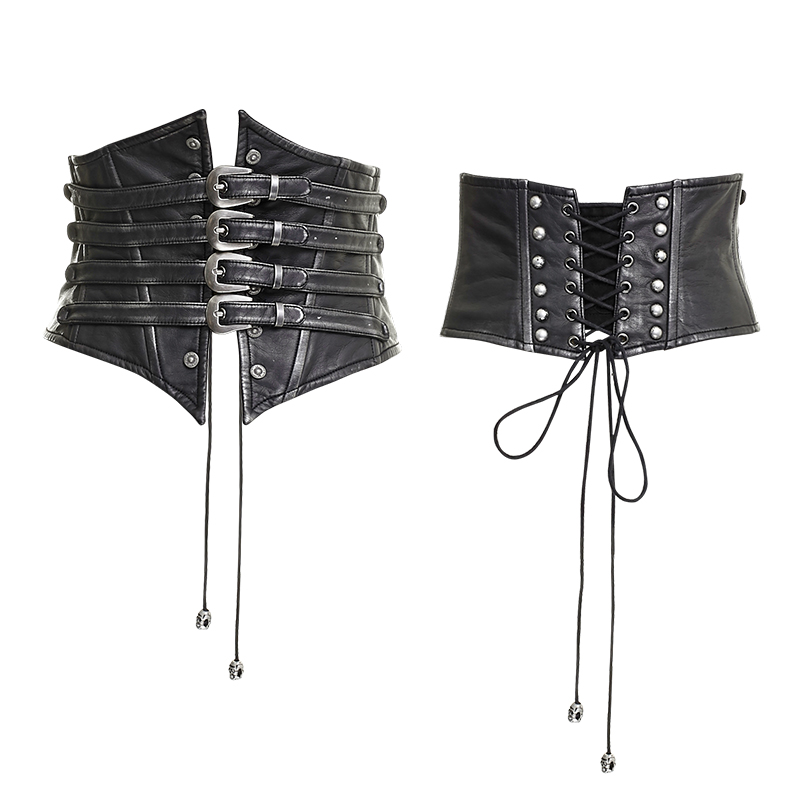 Gothic Punk Waist With Buckle Loop