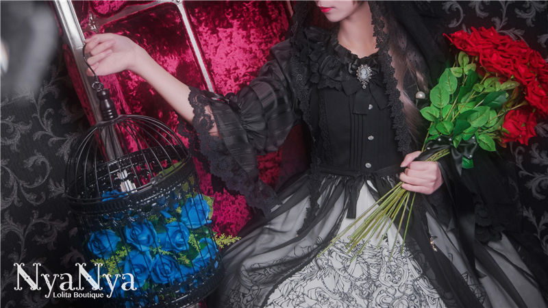 Rose Chandelier Printing Stitching Gothic Lolita JSK