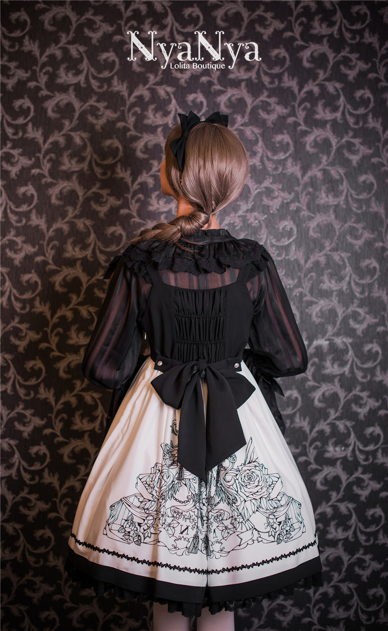 Rose Chandelier Printing Stitching Gothic Lolita JSK