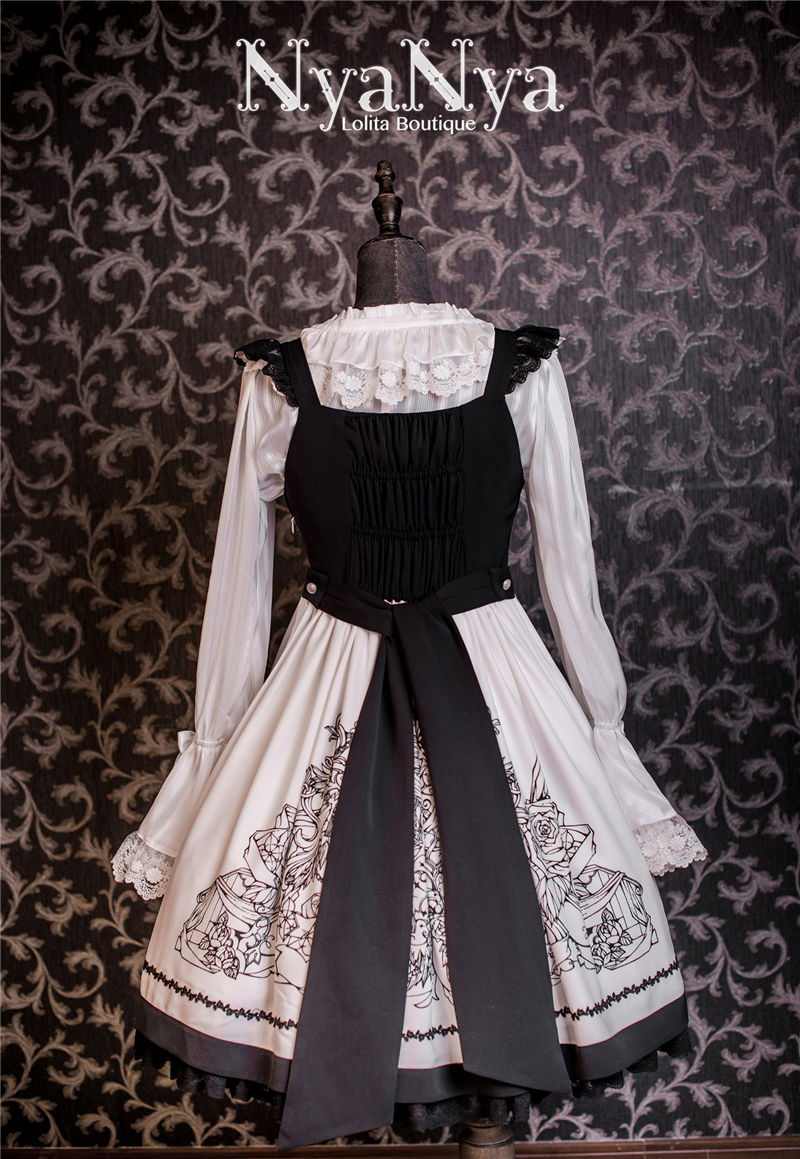 Rose Chandelier Printing Stitching Gothic Lolita JSK