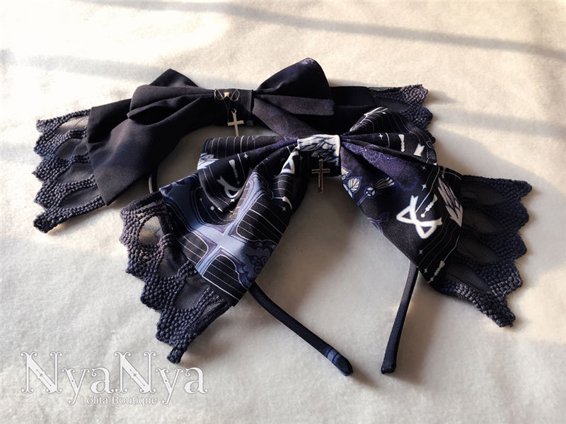 North Cross Stars Printing Lace Bow Lolita KC
