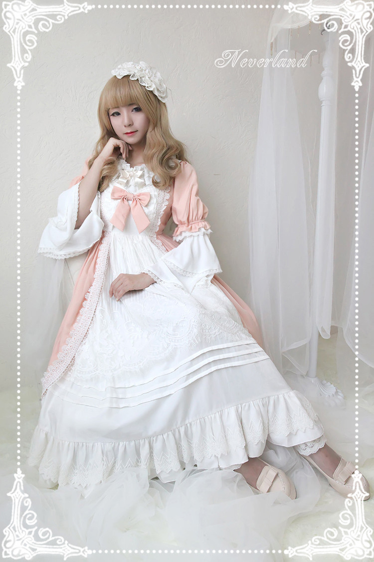 Josephine\'s Day Lolita OP Dress with Detachable Set-in Hime Sleeves