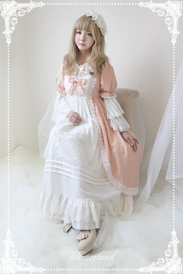 Josephine\'s Day Lolita OP Dress with Detachable Set-in Hime Sleeves