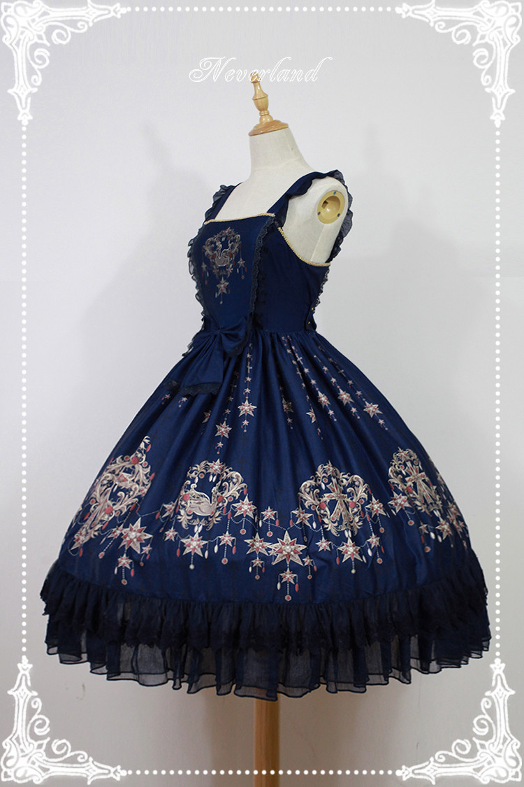 Gem Swan Lolita Normal Waist JSK Dress