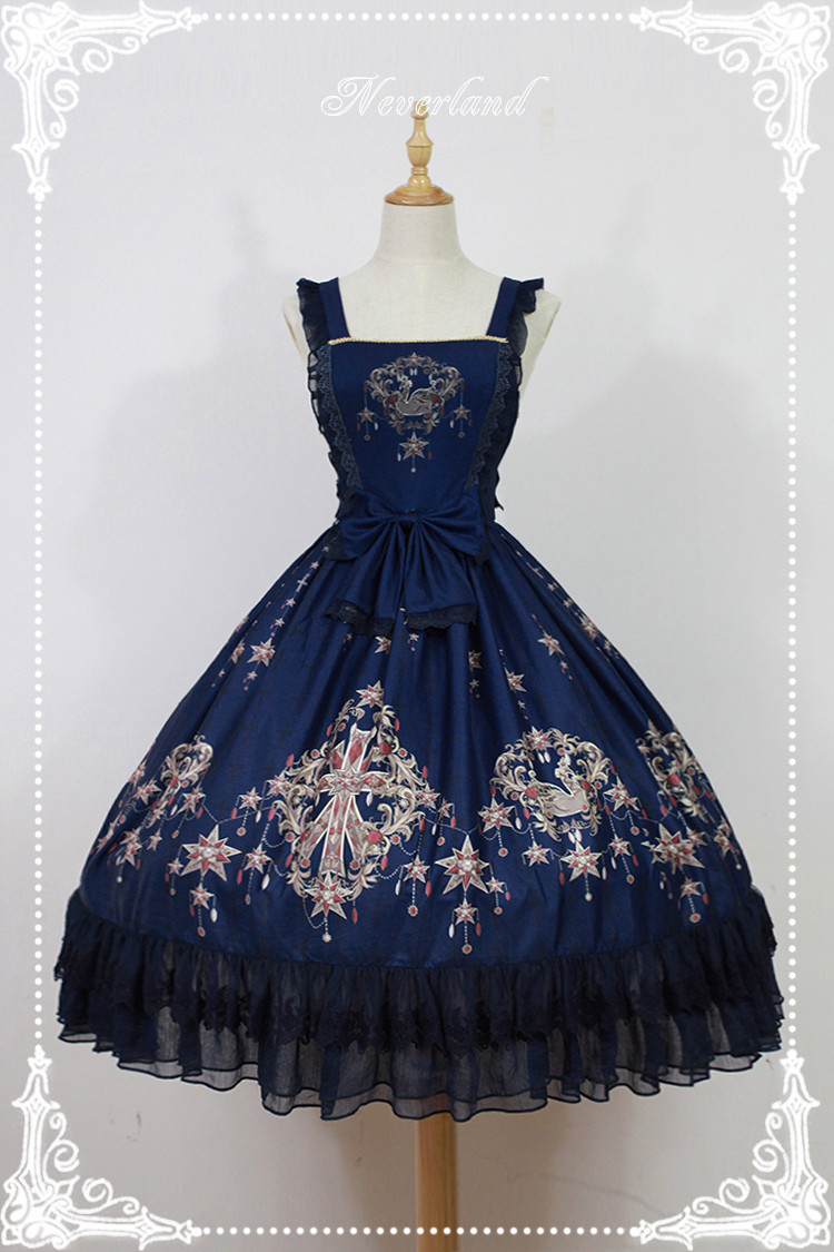 Gem Swan Lolita Normal Waist JSK Dress