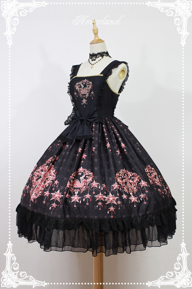 Gem Swan Lolita Normal Waist JSK Dress