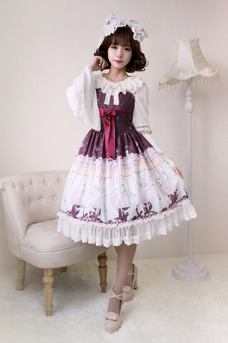 Elector Ribbon Sleeveless Chiffon Lolita JSK