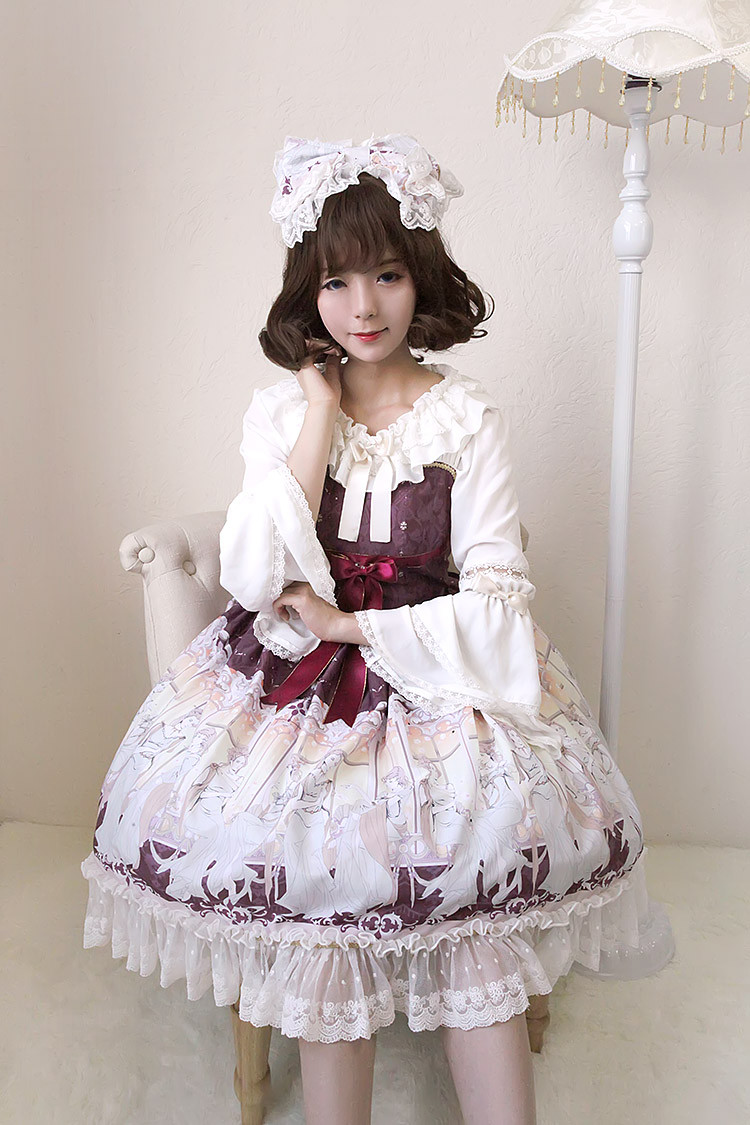 Elector Ribbon Sleeveless Chiffon Lolita JSK