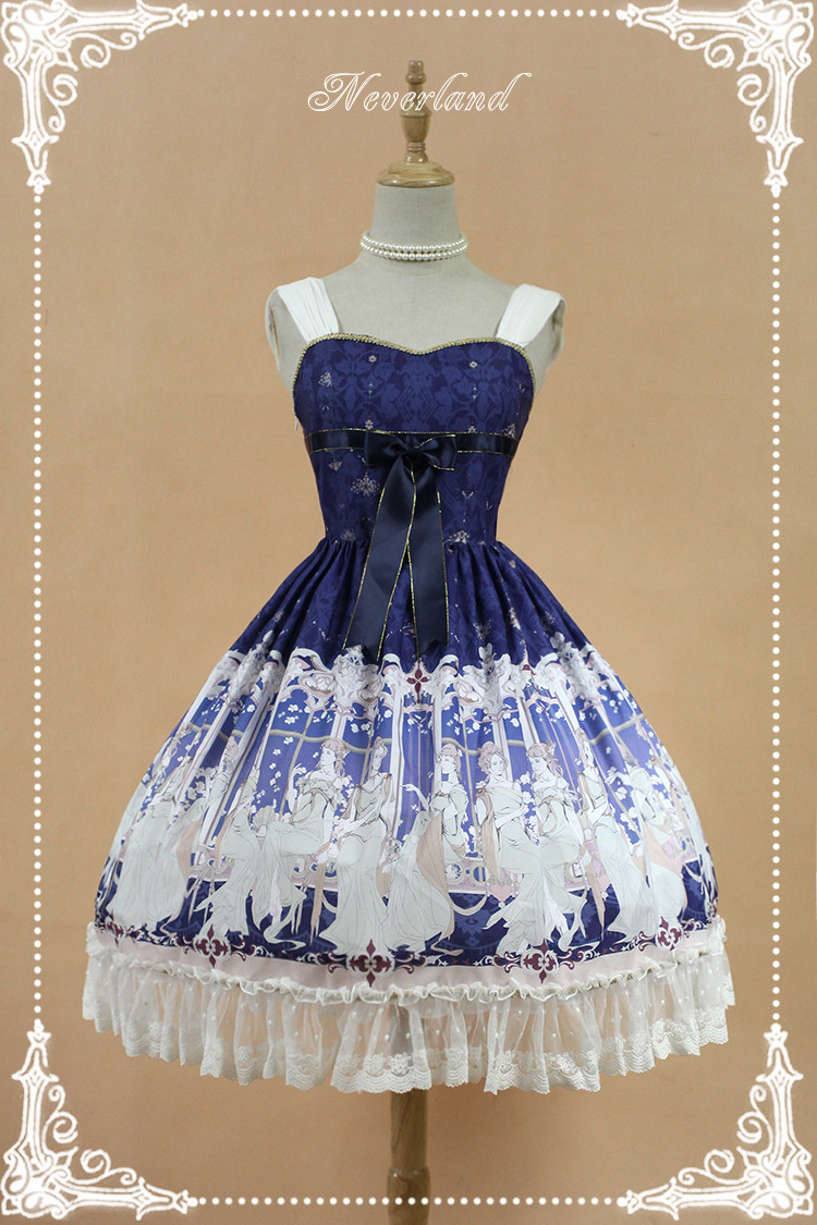 Elector Ribbon Sleeveless Chiffon Lolita JSK