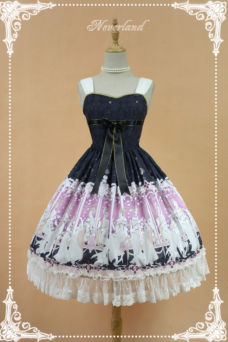 Elector Ribbon Sleeveless Chiffon Lolita JSK