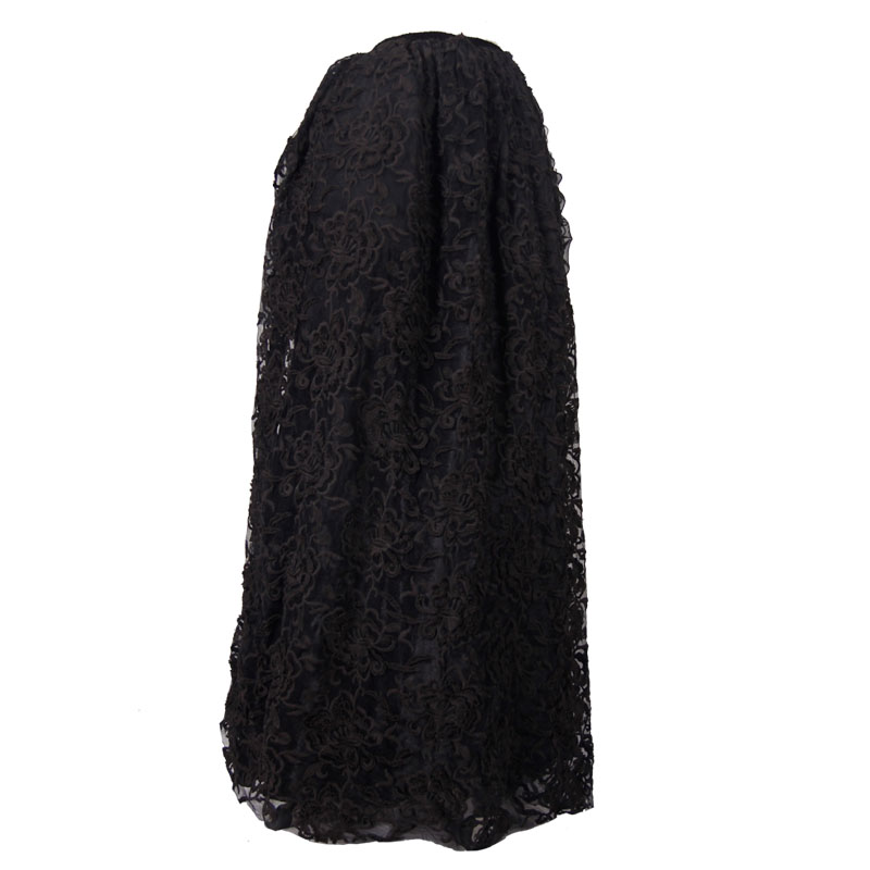 Black Lace Gothic Long Skirt