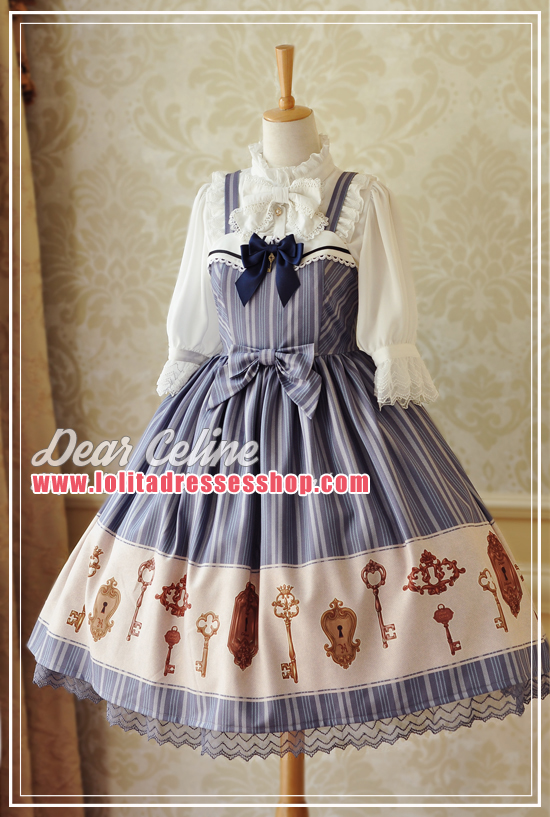 Claude College Stripe Lolita Suspender Dress