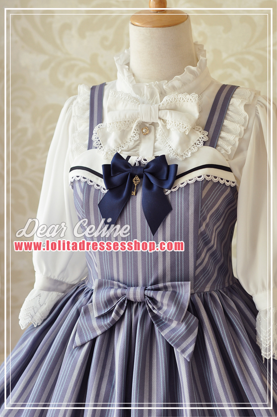 Claude College Stripe Lolita Suspender Dress