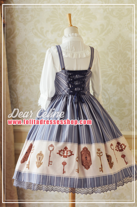 Claude College Stripe Lolita Suspender Dress