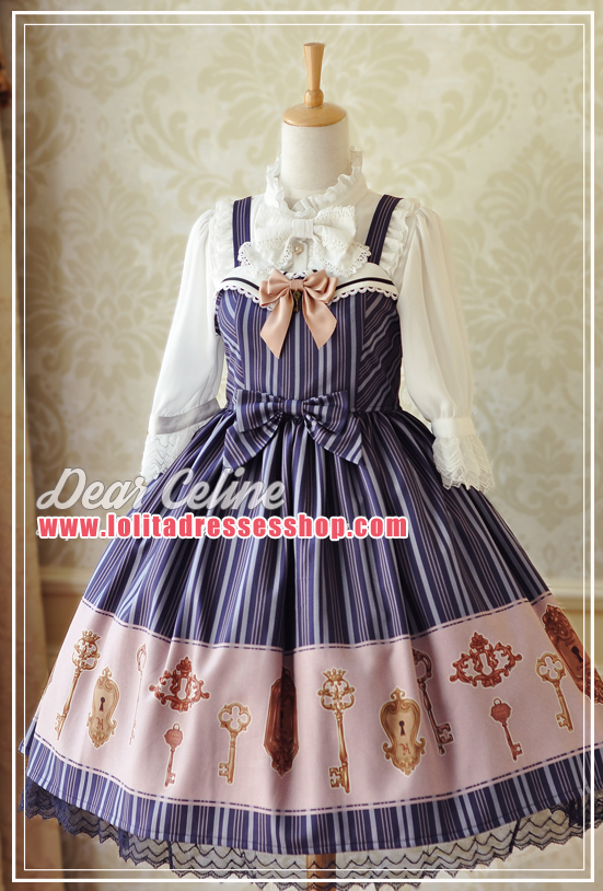 Claude College Stripe Lolita Suspender Dress