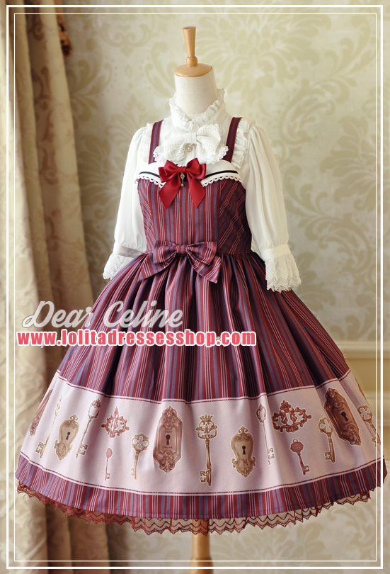 Claude College Stripe Lolita Suspender Dress