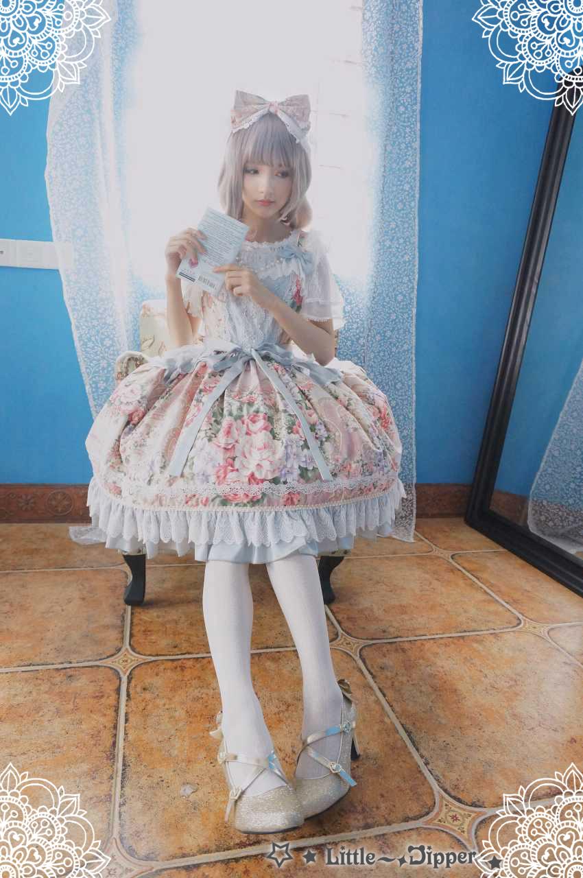 Rose Lake Flower Wall Lolita Dress