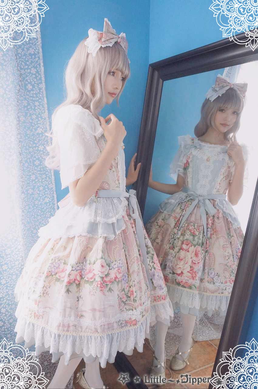 Rose Lake Flower Wall Lolita Dress