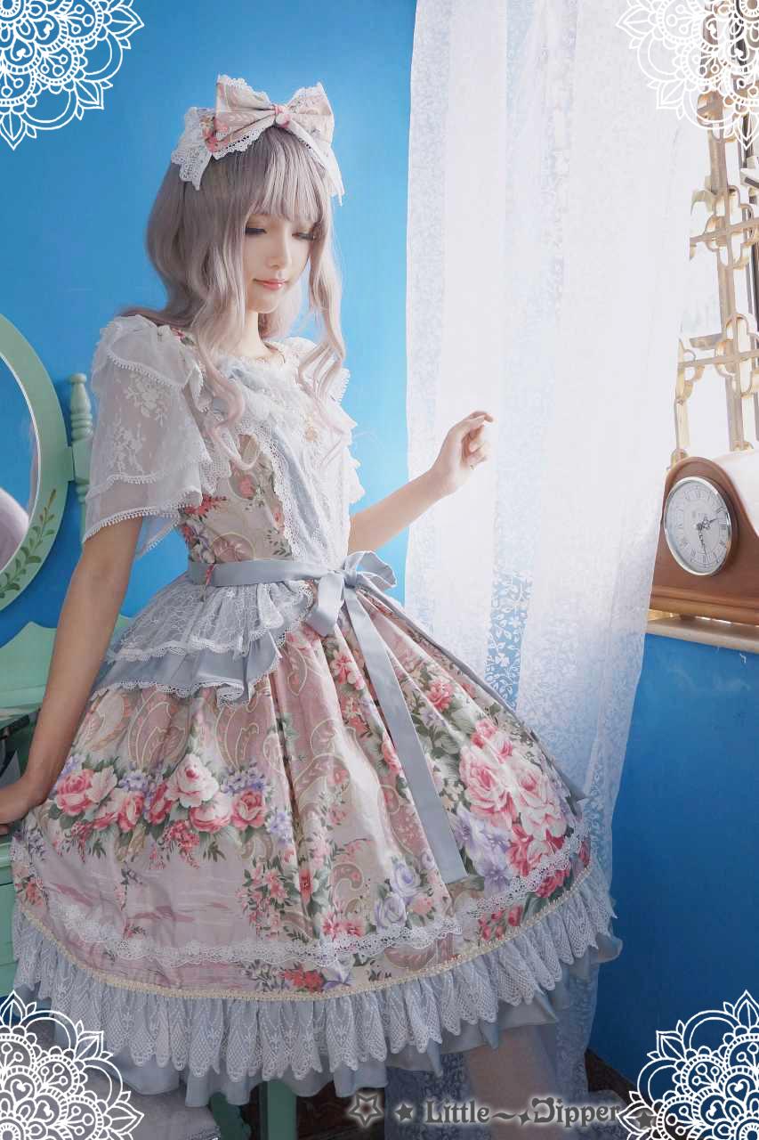 Rose Lake Flower Wall Lolita Dress