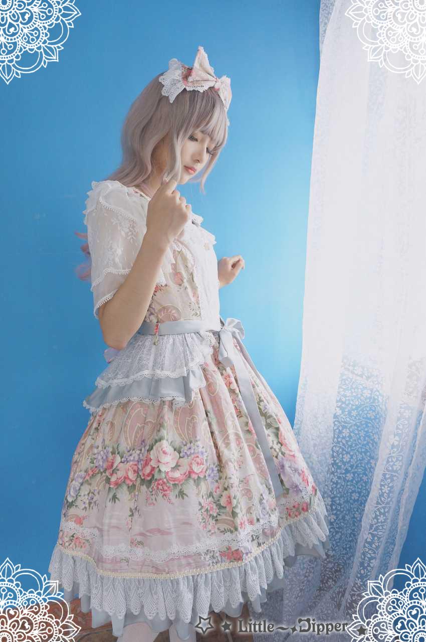 Rose Lake Flower Wall Lolita Dress