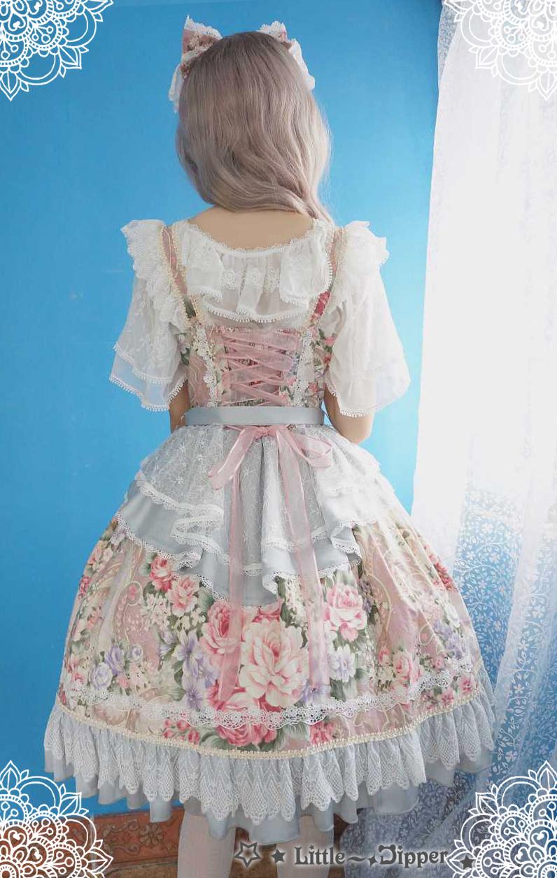 Rose Lake Flower Wall Lolita Dress