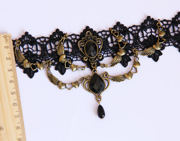 Gothic Punk Heart-shaped Lace Lolita Necklace