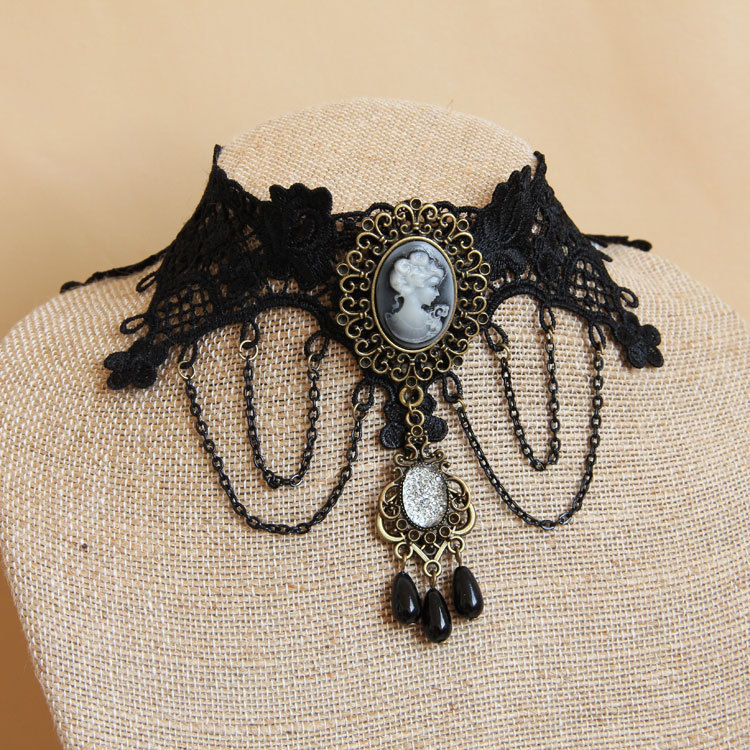 Gothic Christmas Day Ball Pearl Lace Lolita Necklace