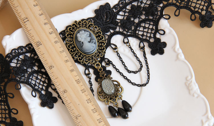 Gothic Christmas Day Ball Pearl Lace Lolita Necklace