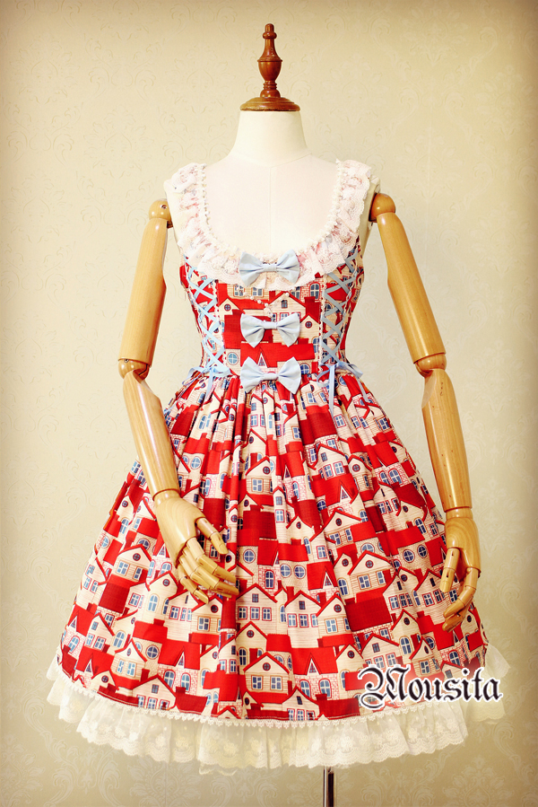 Mousita Little Red House Sweet Lolita Dresses JSK