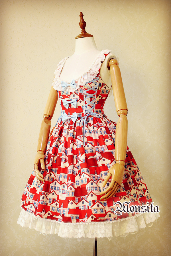 Mousita Little Red House Sweet Lolita Dresses JSK