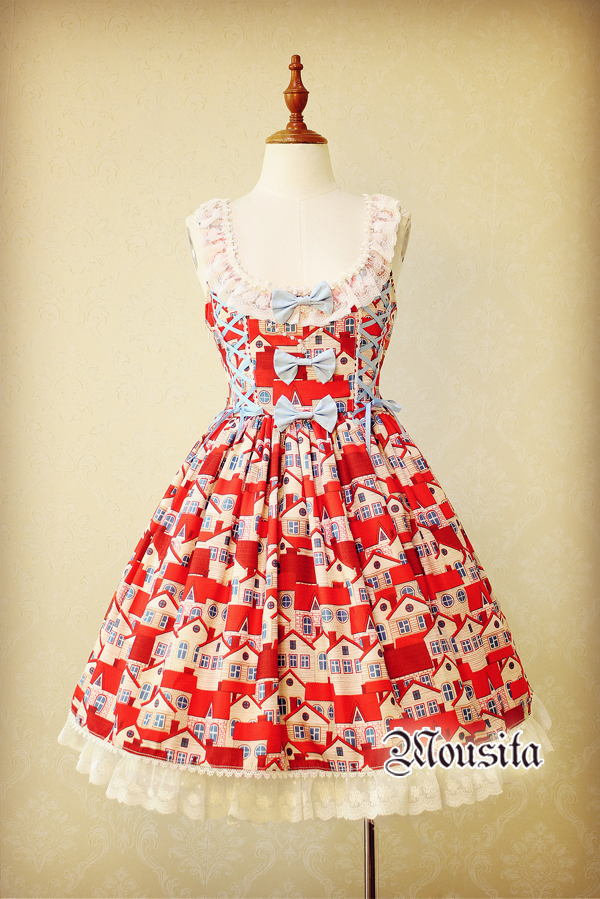 Mousita Little Red House Sweet Lolita Dresses JSK