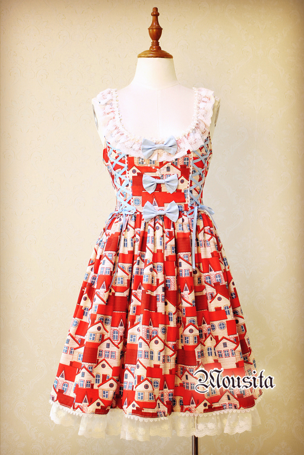 Mousita Little Red House Sweet Lolita Dresses JSK