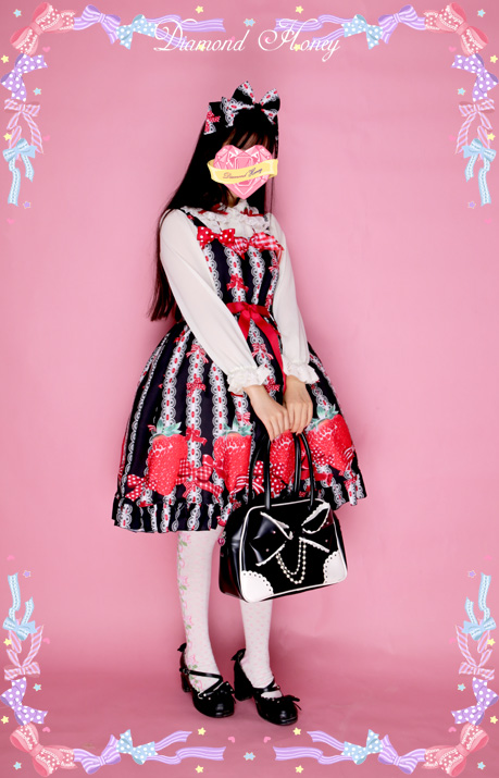 Cute Strawberry Lolita Lace Strap Dress