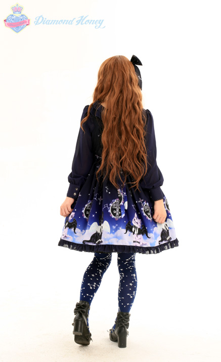 Angel Demon Meow Lolita Harajuku Cute Gradient Black Sweet Cat Sling Dress