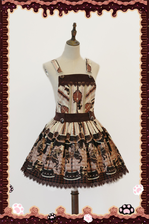 Chocolate Trojan Vintage Lolita Salopette