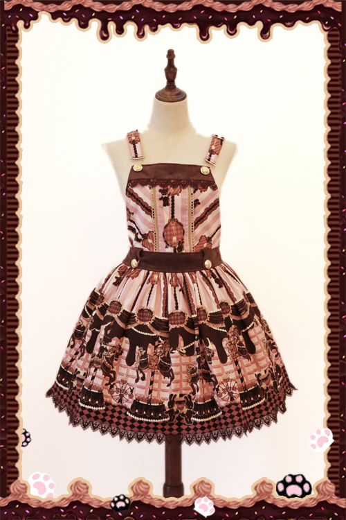 Chocolate Trojan Vintage Lolita Salopette