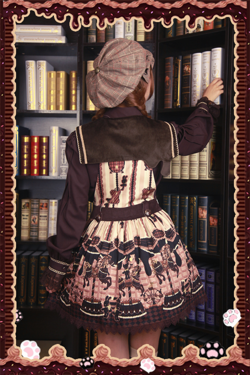 Chocolate Trojan Vintage Lolita Salopette