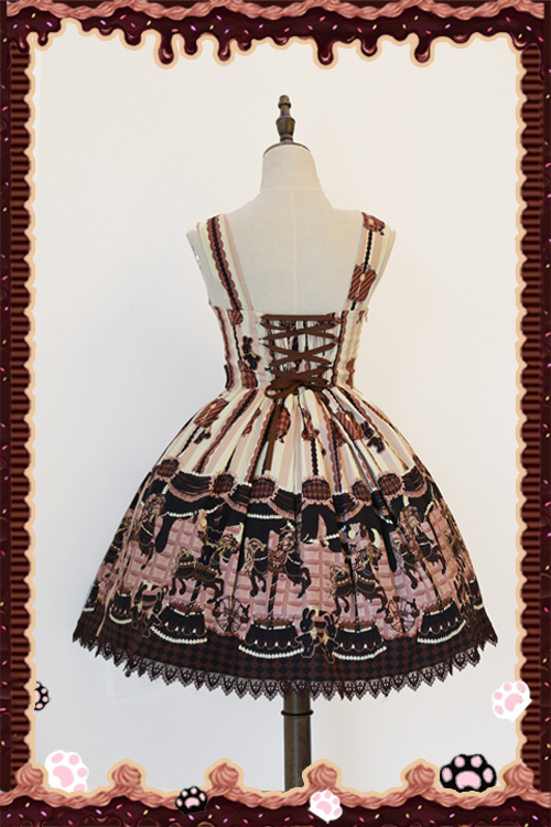 hocolate Trojan Vintage Lolita Normal Waist JSK Dress