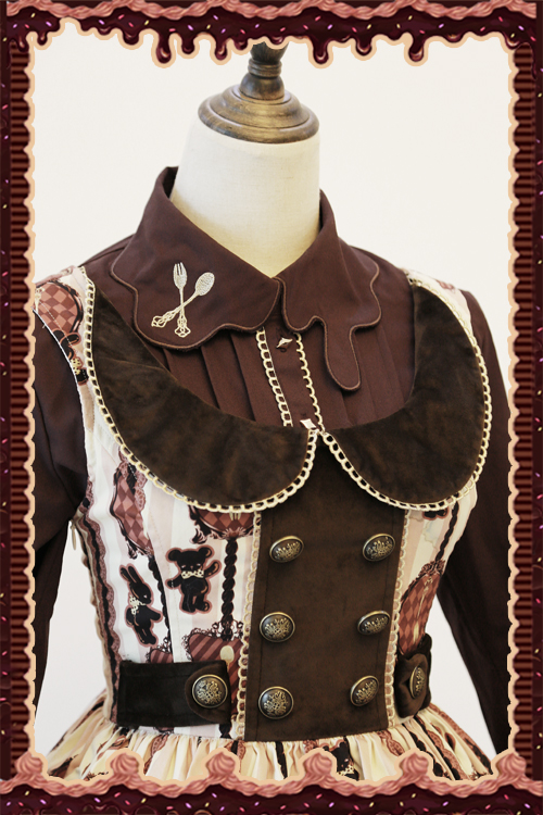 hocolate Trojan Vintage Lolita Normal Waist JSK Dress