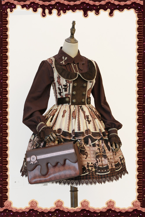 hocolate Trojan Vintage Lolita Normal Waist JSK Dress