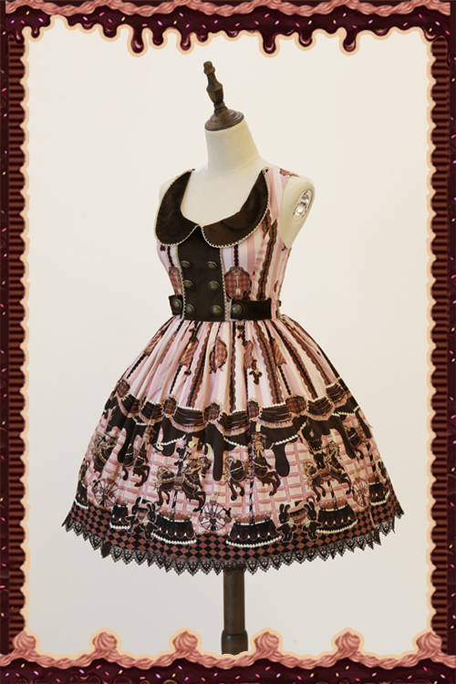 hocolate Trojan Vintage Lolita Normal Waist JSK Dress