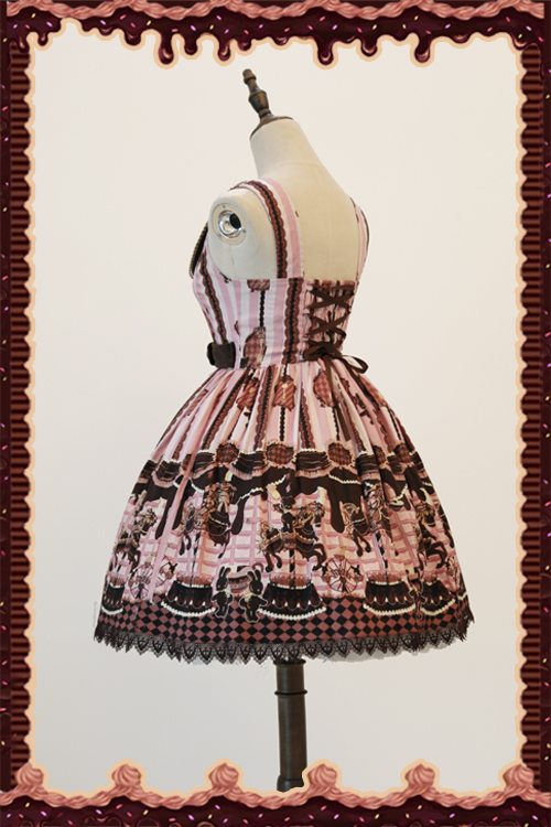 hocolate Trojan Vintage Lolita Normal Waist JSK Dress