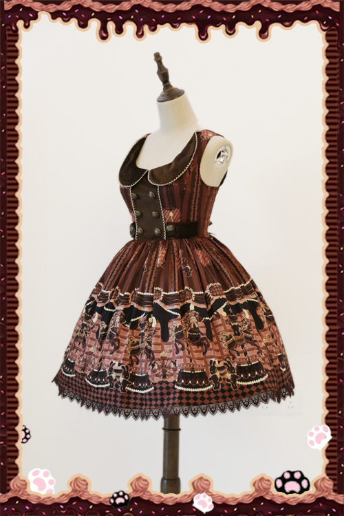 hocolate Trojan Vintage Lolita Normal Waist JSK Dress